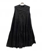 ELLAエラ）の古着「shirring tiered onepiece」｜ブラック