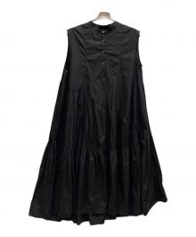 ELLA（エラ）の古着「shirring tiered onepiece」｜ブラック