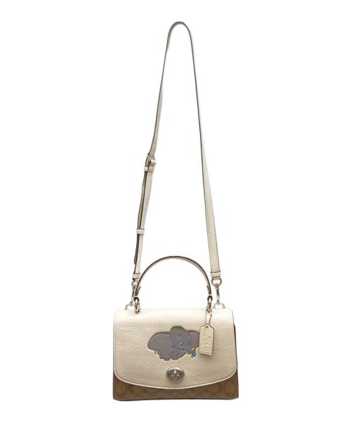 COACH（コーチ）COACH (コーチ) DISNEY (ディズニー) ダンボシグネチャーミックスティリーショルダーバッグ / 91120 ベージュの古着・服飾アイテム