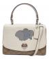 COACH（コーチ）の古着「ダンボシグネチャーミックスティリーショルダーバッグ / 91120」｜ベージュ