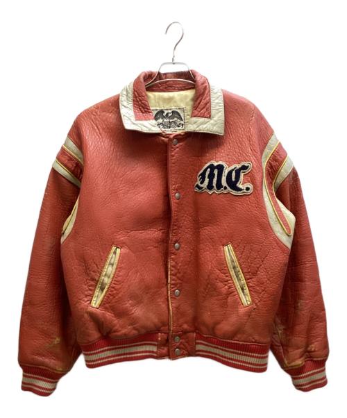 AVIREX（アヴィレックス）AVIREX (アヴィレックス) レザージャケット レッド サイズ:-の古着・服飾アイテム