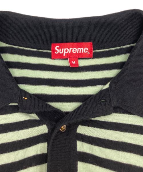 SUPREME（シュプリーム）Supreme (シュプリーム) Striped Knit グリーン×ブラック サイズ:Mの古着・服飾アイテム