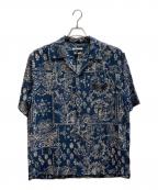 Couture d'adamクチュールドアダム）の古着「Open Coller Bandana Shirt」｜ネイビー