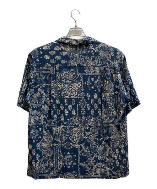 Couture d'adam（クチュールドアダム）COUTURE D'ADAM (クチュールドアダム) Open Coller Bandana Shirt ネイビー サイズ:38 未使用品の古着・服飾アイテム