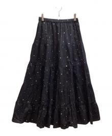 Couture d'adam（クチュールドアダム）の古着「Glitter Tiered Skirt」｜ブラック