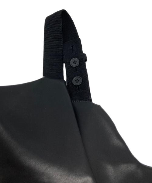 UN3D.（アンスリード）UN3D. (アンスリード) FAKE LEATHER COCOON LONG CAMI ブラック サイズ:38の古着・服飾アイテム