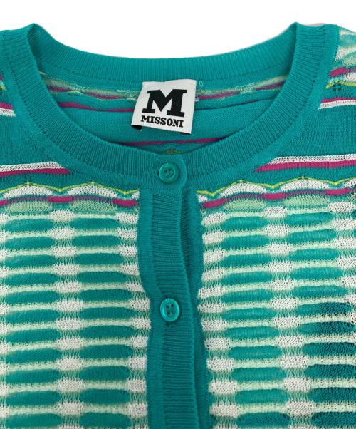 missoni（ミッソーニ）MISSONI (ミッソーニ) カーディガン ブルー サイズ:40の古着・服飾アイテム