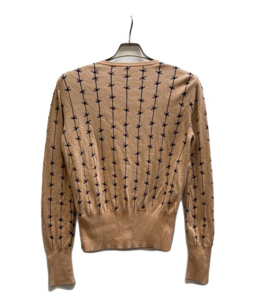 Vivienne Westwood RED LABEL（ヴィヴィアンウエストウッドレッドレーベル）Vivienne Westwood RED LABEL (ヴィヴィアンウエストウッドレッドレーベル) オーブ刺繍カーディガン/16-55-151001 ベージュ サイズ:3の古着・服飾アイテム