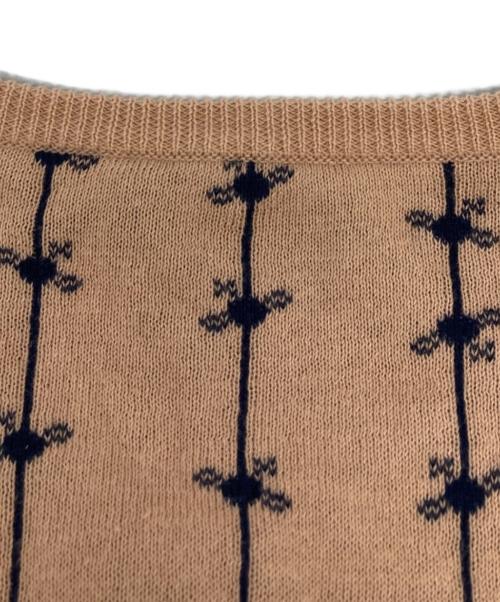 Vivienne Westwood RED LABEL（ヴィヴィアンウエストウッドレッドレーベル）Vivienne Westwood RED LABEL (ヴィヴィアンウエストウッドレッドレーベル) オーブ刺繍カーディガン/16-55-151001 ベージュ サイズ:3の古着・服飾アイテム