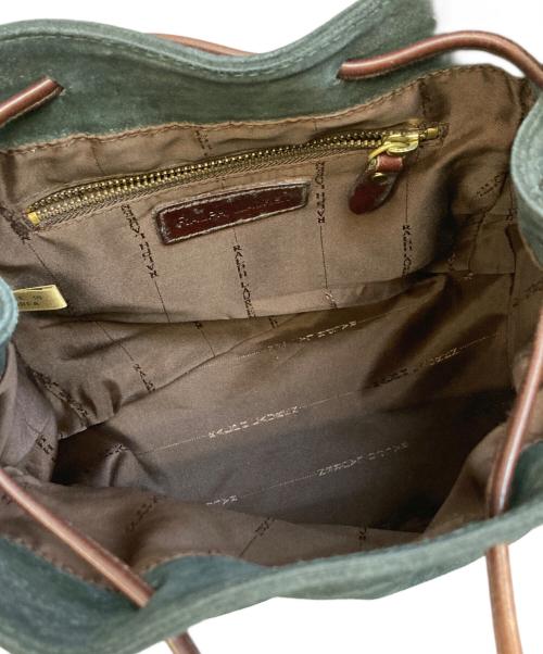 RALPH LAUREN（ラルフローレン）RALPH LAUREN (ラルフローレン) スエードハンドバッグ グリーンの古着・服飾アイテム