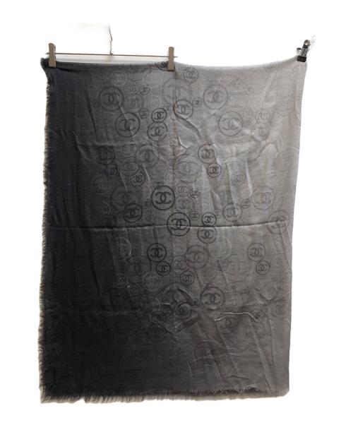 CHANEL（シャネル）CHANEL (シャネル) ココマークグラデーション カシミヤストール グレーの古着・服飾アイテム