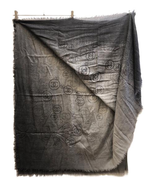 CHANEL（シャネル）CHANEL (シャネル) ココマークグラデーション カシミヤストール グレーの古着・服飾アイテム