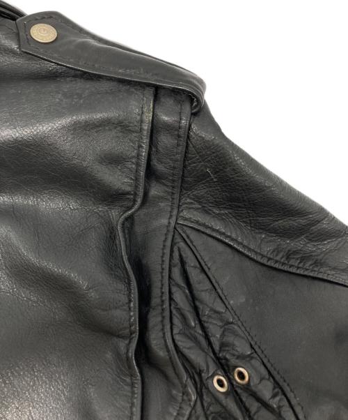 Schott（ショット）Schott (ショット) ダブルライダースジャケット ブラック サイズ:36の古着・服飾アイテム