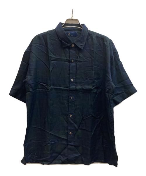FRED PERRY（フレッドペリー）FRED PERRY (フレッドペリー) 半袖シャツ/F4436 ネイビー サイズ:Lの古着・服飾アイテム