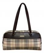BURBERRYバーバリー）の古着「ノバチェックミニボストンバック」｜ベージュ