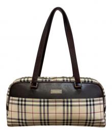 BURBERRY（バーバリー）の古着「ノバチェックミニボストンバック」｜ベージュ