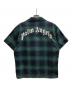 Palm Angels (パーム エンジェルス) 半袖チェックシャツ/PMGA075E20FAB004 グリーン×ブラック サイズ:44：7000円