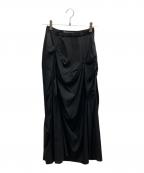 JOSEMOONジョゼムーン）の古着「RANDOM DRAPE SKIRT / 1723221031」｜ブラック