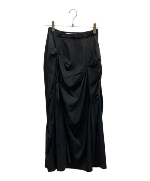 JOSEMOON（ジョゼムーン）josemoon (ジョゼムーン) RANDOM DRAPE SKIRT / 1723221031 ブラック サイズ:36の古着・服飾アイテム