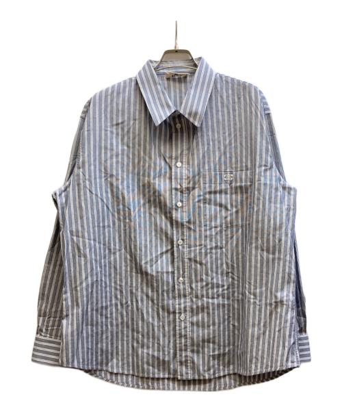 CELINE（セリーヌ）CELINE (セリーヌ) ストライプシャツ/2C73B425X.01XY ホワイト×スカイブルー サイズ:40の古着・服飾アイテム