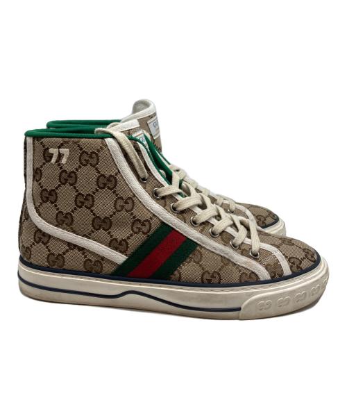 GUCCI（グッチ）GUCCI (グッチ) Tennis 1977 Canvas HighTop ベージュ サイズ:38+の古着・服飾アイテム