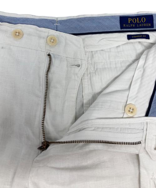 POLO RALPH LAUREN（ポロ・ラルフローレン）POLO RALPH LAUREN (ポロ・ラルフローレン) リネンハーフパンツ ホワイト サイズ:30の古着・服飾アイテム