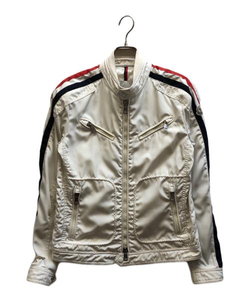 MONCLER（モンクレール）MONCLER (モンクレール) ライダースジャケット / 101-092-40069-50 ホワイト サイズ:1の古着・服飾アイテム