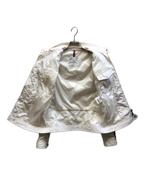 MONCLER（モンクレール）MONCLER (モンクレール) ライダースジャケット / 101-092-40069-50 ホワイト サイズ:1の古着・服飾アイテム