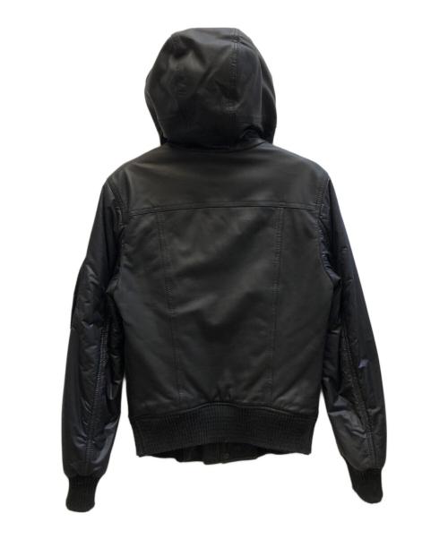 DOLCE & GABBANA（ドルチェ＆ガッバーナ）DOLCE & GABBANA (ドルチェ＆ガッバーナ) 切替レザージャケット / G9X90G ブラック サイズ:44の古着・服飾アイテム