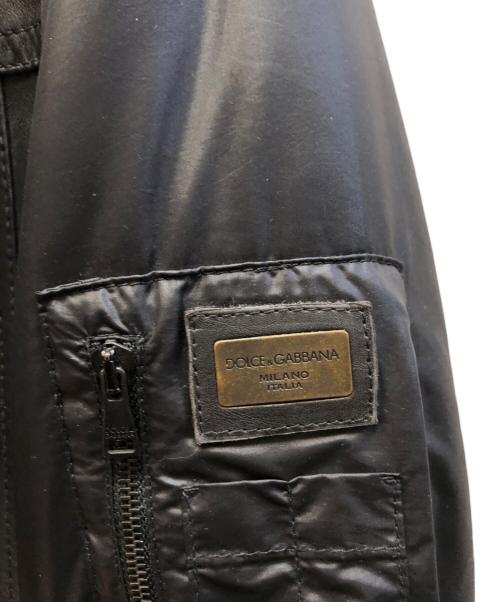 DOLCE & GABBANA（ドルチェ＆ガッバーナ）DOLCE & GABBANA (ドルチェ＆ガッバーナ) 切替レザージャケット / G9X90G ブラック サイズ:44の古着・服飾アイテム
