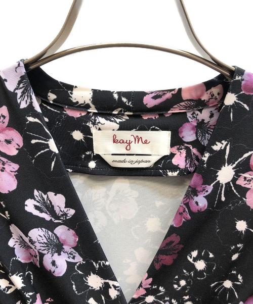 kay me（ケイミー）kay me (ケイミー) 花柄ワンピース / OBIL1142 ブラック サイズ:9の古着・服飾アイテム