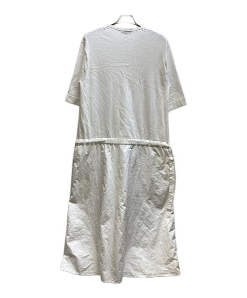 DRAWER（ドゥロワー）Drawer (ドゥロワー) タフタコンビ リボン ワンピース/6526-199-1445 ホワイト サイズ:1の古着・服飾アイテム