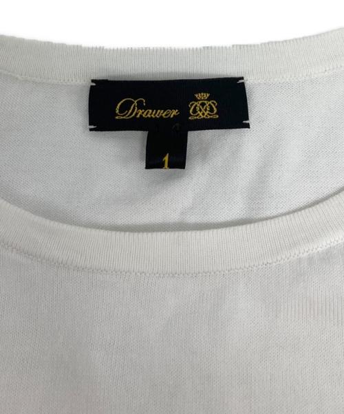 DRAWER（ドゥロワー）Drawer (ドゥロワー) タフタコンビ リボン ワンピース/6526-199-1445 ホワイト サイズ:1の古着・服飾アイテム