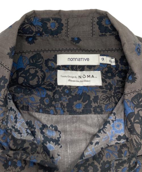 nonnative（ノンネイティブ）nonnative (ノンネイティブ) フラワー バンダナ柄 コットン 長袖シャツ/NN-S4114 ブラウン サイズ:2の古着・服飾アイテム
