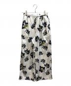 JOURNAL STANDARD relumeジャーナルスタンダード レリューム）の古着「フラワープリントタックパンツ / 26030462714010」｜ホワイト