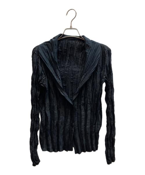 ISSEY MIYAKE（イッセイミヤケ）ISSEY MIYAKE (イッセイミヤケ) プリーツジャケット / IM33FD100 ブラック サイズ:2の古着・服飾アイテム