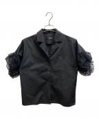 styling/スタイリング）の古着「チュール ドッキングシャツ/16WFB241021」｜ブラック
