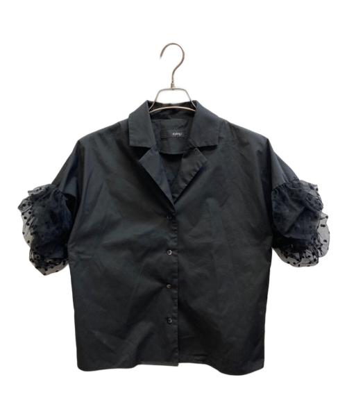 styling/（スタイリング）styling/ (スタイリング) チュール ドッキングシャツ/16WFB241021 ブラック サイズ:Fの古着・服飾アイテム