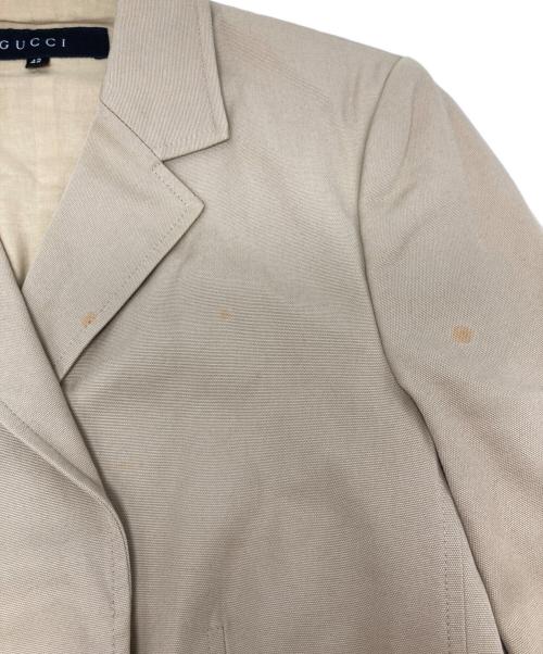 GUCCI（グッチ）GUCCI (グッチ) テーラードジャケット カーキ サイズ:42の古着・服飾アイテム