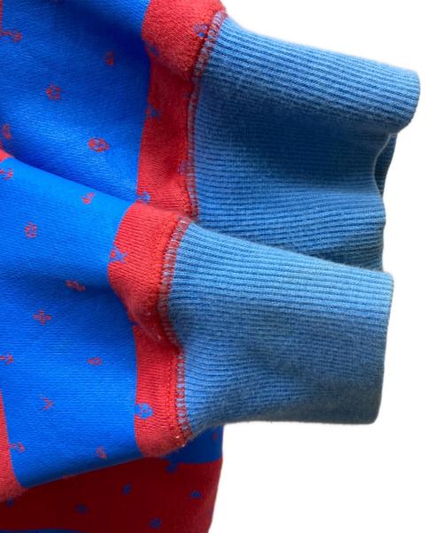 Quiksilver（クイックシルバー）Quiksilver (クイックシルバー) ロゴストライプパーカー / HQZP038 レッド×ブルー サイズ:Lの古着・服飾アイテム