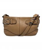 COACHコーチ）の古着「イースト ウェスト ダッフル ショルダーバッグ」｜ベージュ