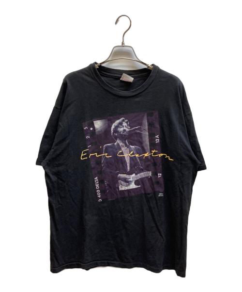 Hanes（ヘインズ）Hanes (ヘインズ) Eric ClaptonプリントTシャツ ブラック サイズ:XL/TG(46-48)の古着・服飾アイテム