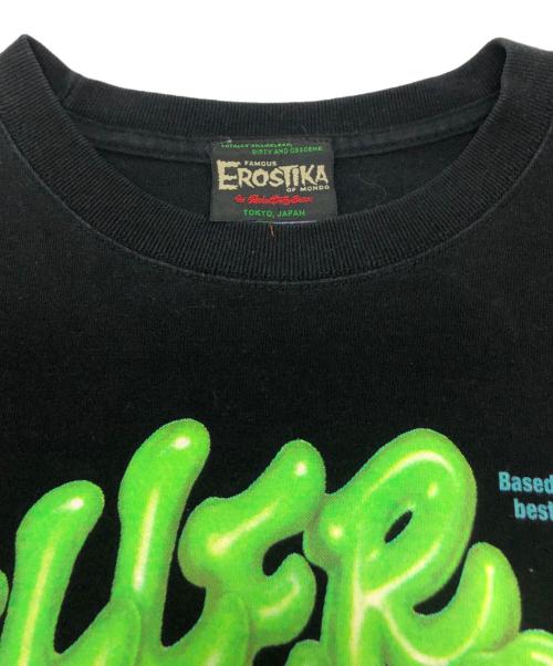 EROSTIKA（エロスティカ）erostika (エロスティカ) プリントTシャツ ブラック サイズ:Lの古着・服飾アイテム