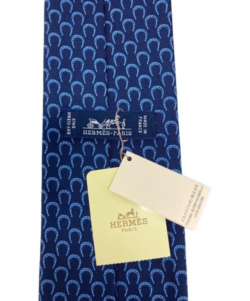 HERMES（エルメス）HERMES (エルメス) シルクネクタイ ネイビー サイズ:₋の古着・服飾アイテム