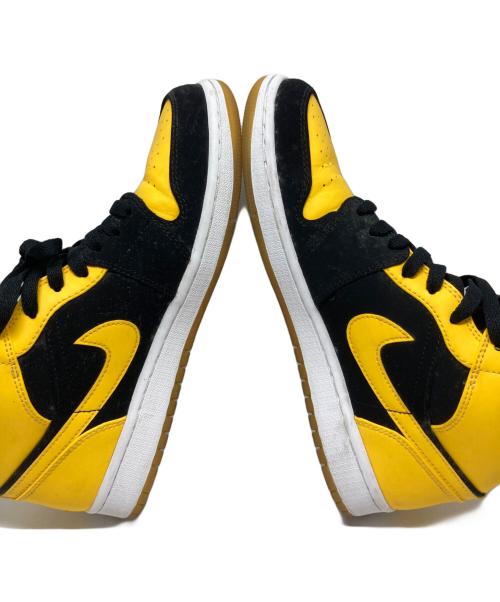 NIKE（ナイキ）NIKE (ナイキ) Air Jordan 1 Retro Mid New Love イエロー×ブラック サイズ:US8の古着・服飾アイテム