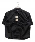 COMME des GARCONS HOMMEコムデギャルソン オム）の古着「ナイロンタッサー シャツ / HQ-B021」｜ブラック