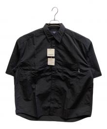 COMME des GARCONS HOMME（コムデギャルソン オム）の古着「ナイロンタッサー シャツ / HQ-B021」｜ブラック