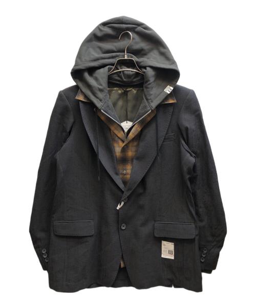 Maison MIHARA YASUHIRO（メゾン ミハラ ヤスヒロ）Maison MIHARA YASUHIRO (メゾン ミハラ ヤスヒロ) TRIPLE LAYERED BLAZER / J15JK131-0 グレー サイズ:48の古着・服飾アイテム
