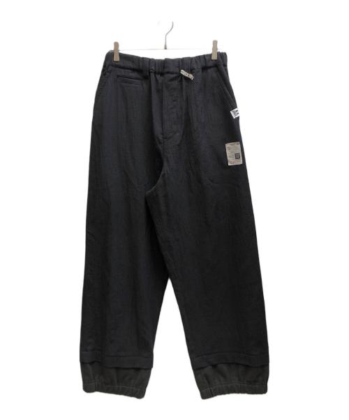 Maison MIHARA YASUHIRO（メゾン ミハラ ヤスヒロ）Maison MIHARA YASUHIRO (メゾン ミハラ ヤスヒロ) Mix Layered Wool Pants グレー サイズ:44の古着・服飾アイテム