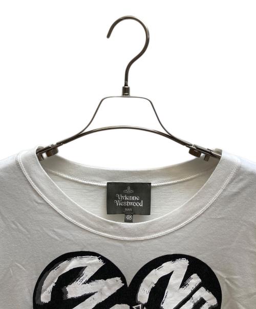 Vivienne Westwood man（ヴィヴィアン ウェストウッド マン）Vivienne Westwood man (ヴィヴィアン ウェストウッド マン) プリントTシャツ - VW-LP-79334 ホワイト サイズ:48の古着・服飾アイテム